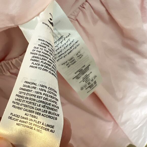 Self-Portrait Pink Cutout Embroidered Mini Dress US6 Cotton - Picture 9 of 9